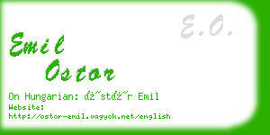 emil ostor business card